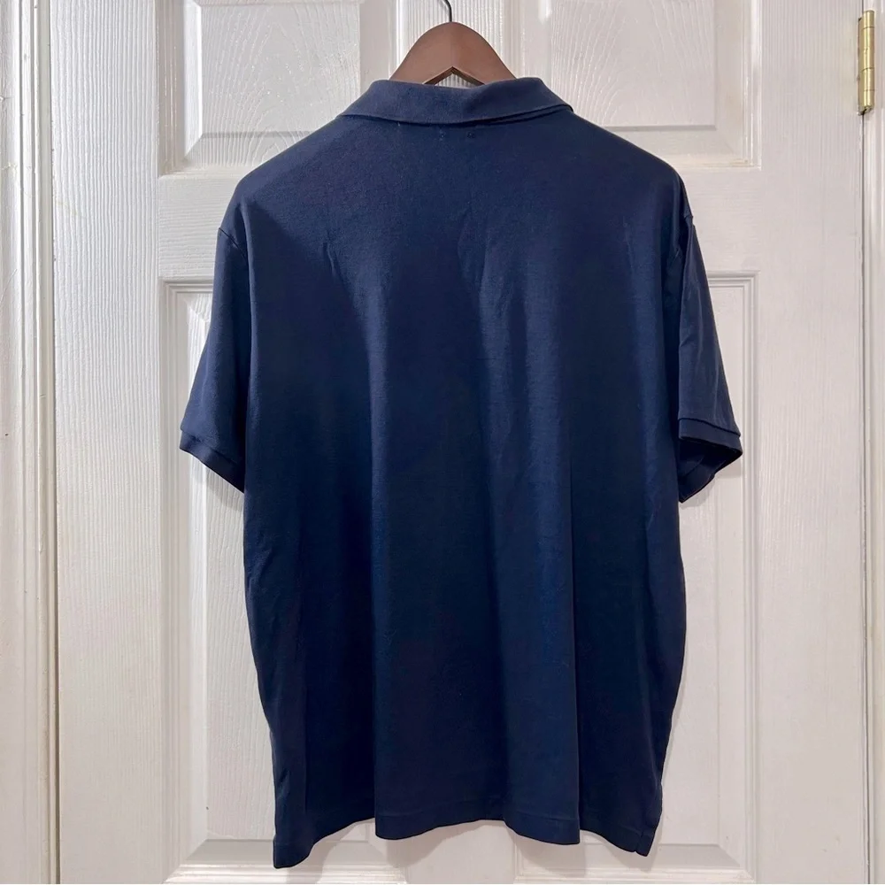 POLO Ralph Lauren Shirt Men's Classic Fit Navy White Size Large Stretchy